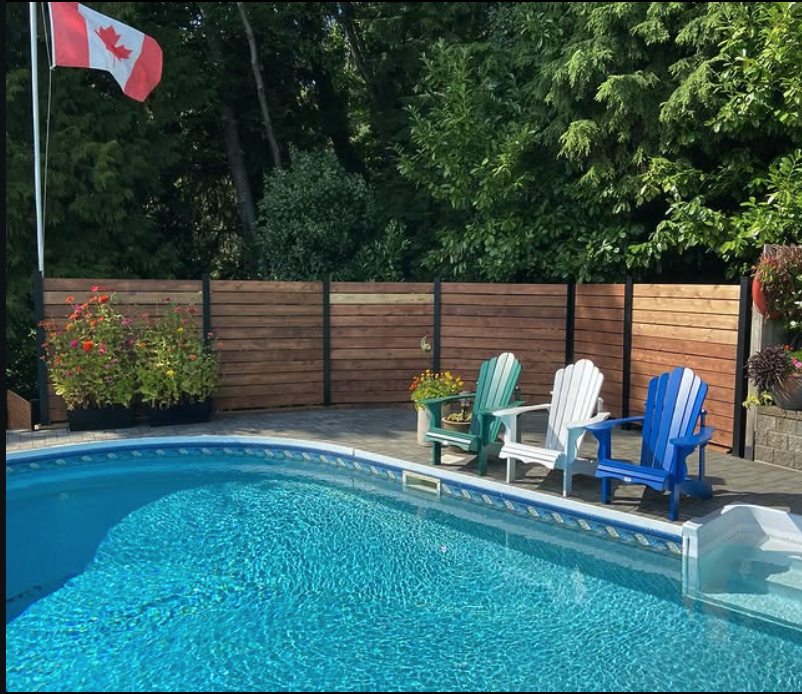 Garden fence build and detail